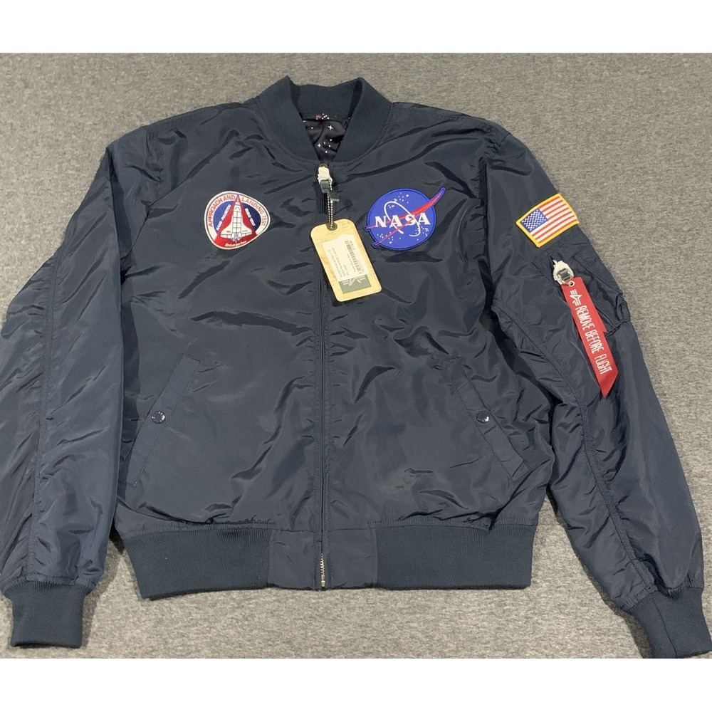 NEW Alpha Industries REVERSIBLE II MA-1 TT NASA Jacket Stars - Size XXL/2XL